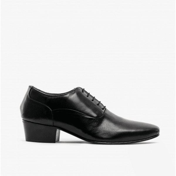 Black cuban heel 2024 shoes