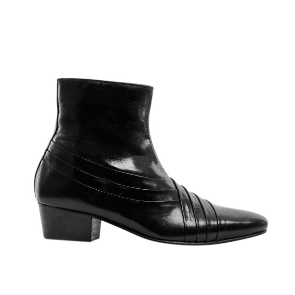 Club Cubano SALVATORE Mens Leather Cuban Heel Boots Black Club Cubano SALVATORE Mens Leather Cuban Heel Boots Black
